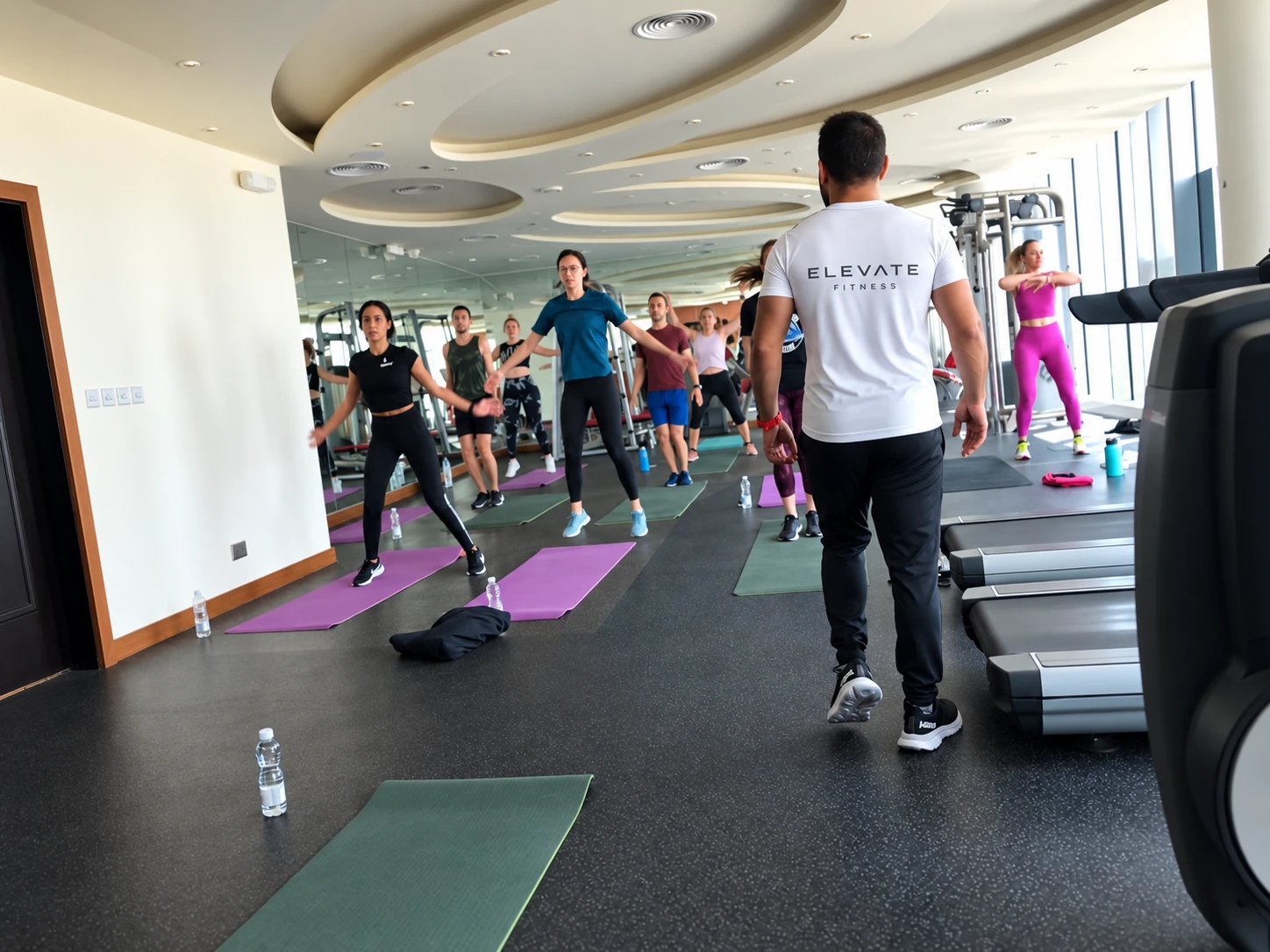 Group fitness session with Adeem