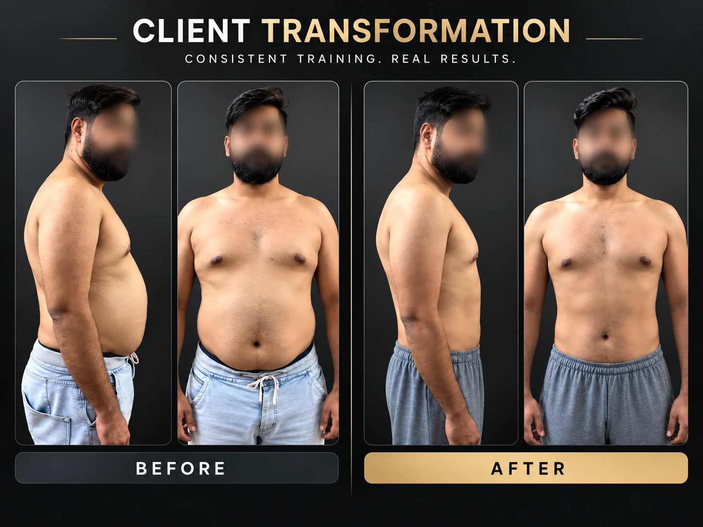 Before and after transformation comparison